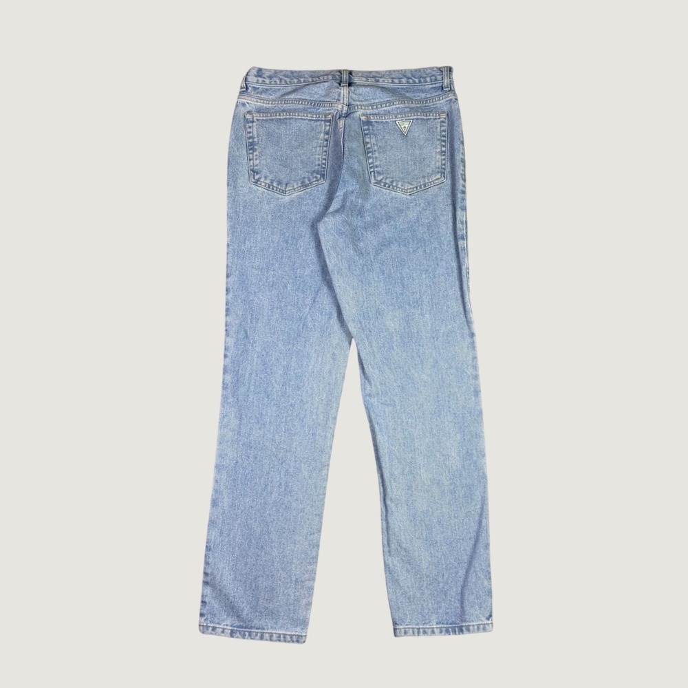 Vintage Guess Jeans Mens 33 Light Wash Straight Leg Denim Blue USA Tradition